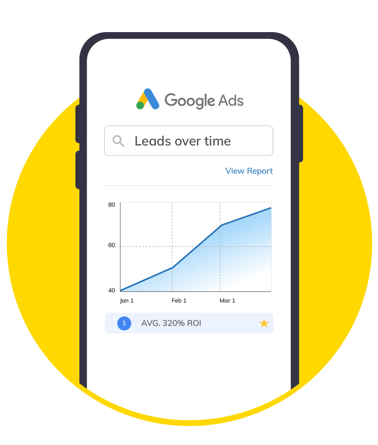 Phone showing more leads after using Google ads for Cleaners